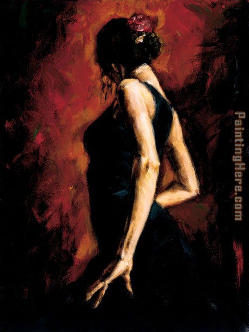 Flamenco painting - Flamenco Dancer Flamenco art painting